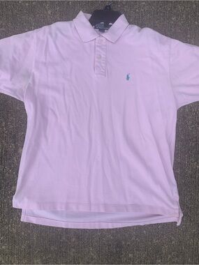 Ralph Lauren Light Pink Polo with Aqua Pony